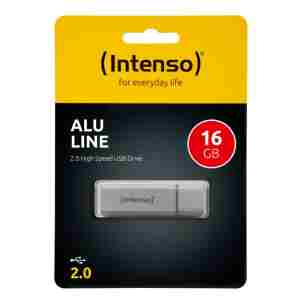 Intenso 16GB Alu Line USB 2.0 spominski ključek - Srebrn