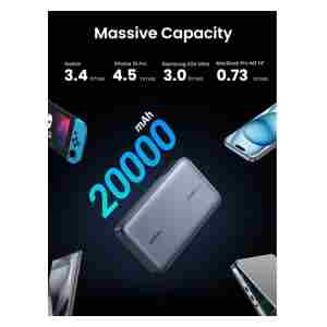 Ugreen 100W 20000mAh Prenosna baterija za prenosni računalnik s tremi vrati