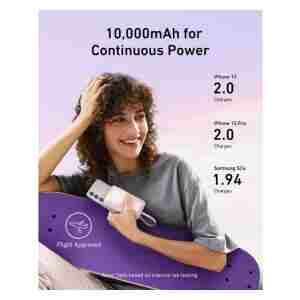 Anker Zolo Powerbank 10000 mAh, 30W z vgrajenim kablom USB-C, črn