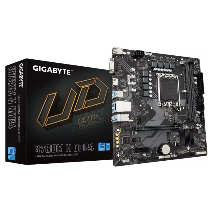 GIGABYTE B760M H DDR4, DDR4, SATA3, USB3.2Gen1, HDMI, LGA1700 mATX