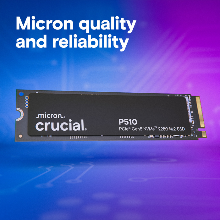 Crucial P510 2TB PCIe Gen5 NVMe 2280 M.2 SSD - slika 4