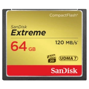 Spominska kartica Compact Flash 64GB Sandisk Extreme UDMA7 120MB/s/85MB/s VPG-20 (SDCFXSB-064G-G46)