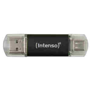 Spominski ključek 32GB USB 3.2/USB-C Intenso Twist Line 70MB/s - plastičen/s pokrovčkom/črn (3539490)