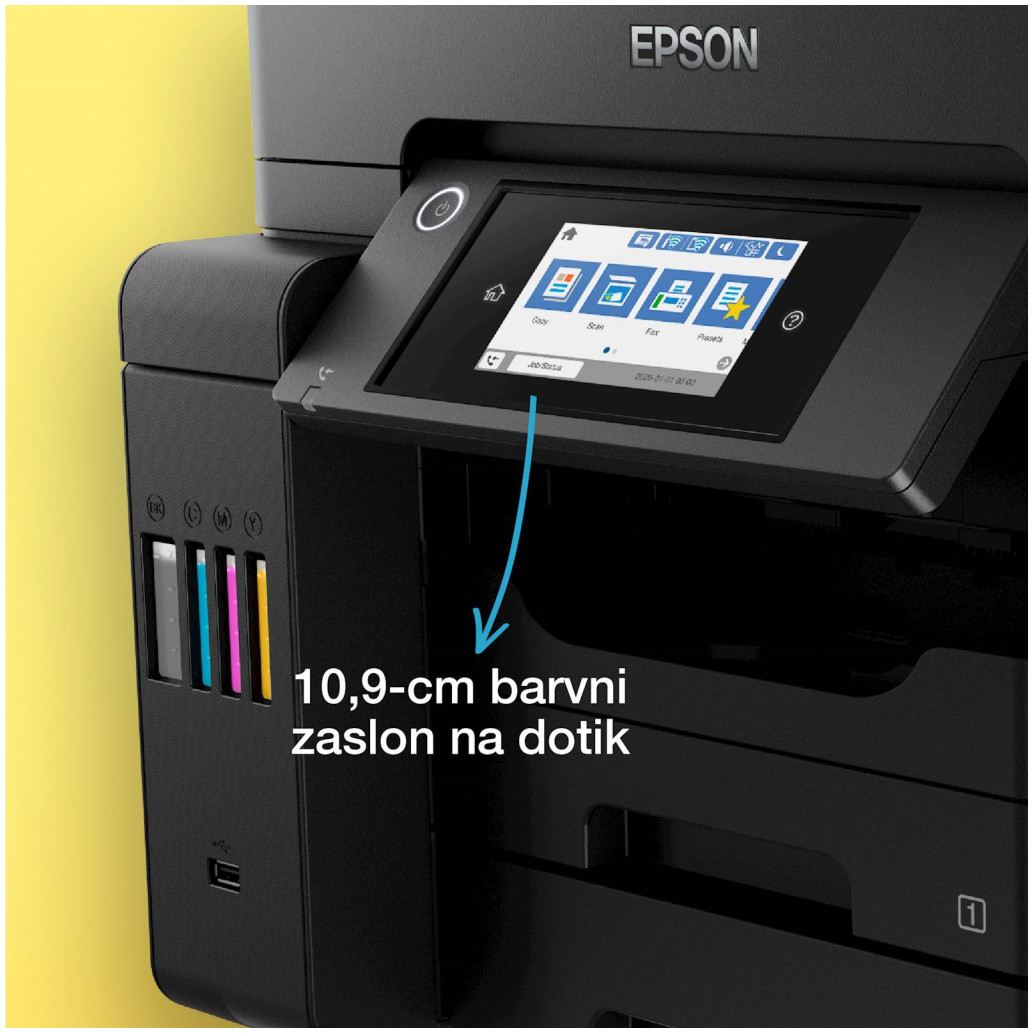 Tiskalnik multifunkcijski brizgalni barvni Epson EcoTank Office Pro L6550 A4 duplex tisk duplex skeniranje faks USB LAN WiFi 25ppm (C11CJ30402) - slika 2