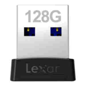 Spominski ključek 128GB USB 3.1 Lexar JumpDrive S47 250MB/s - plastičen/micro/srebrno-črn (LJDS47-128ABBK)