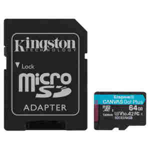 Spominska kartica SDXC-Micro 64GB Kingston Canvas Go! Plus 170MB/s U3 V30 UHS-I (SDCG3/64GB) +adapter
