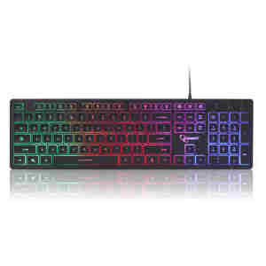 Gaming Tipkovnica Gembird KB-UML-01 US | SLO gravura - črna RGB (KB-UML-01)
