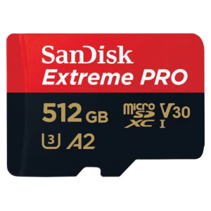 Spominska kartica SDXC-Micro 512GB Sandisk Extreme Pro 200MB/s/140MB/s U3 V30 UHS-I +adapter (SDSQXCD-512G-GN6MA)