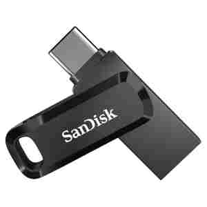 Spominski ključek 128GB USB 3.2/USB-C Sandisk Dual Drive Go 400MB/s plastičen vrtljiv črn (SDDDC3-128G-G46)