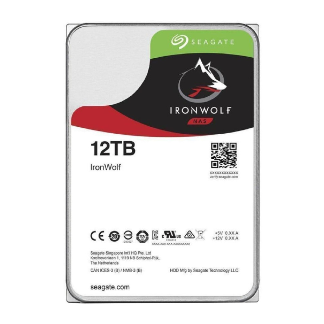 Trdi disk 12TB SATA3 Seagate IronWolf 6GB/s 256MB 7200 - primerno za NAS (ST12000VN0008)