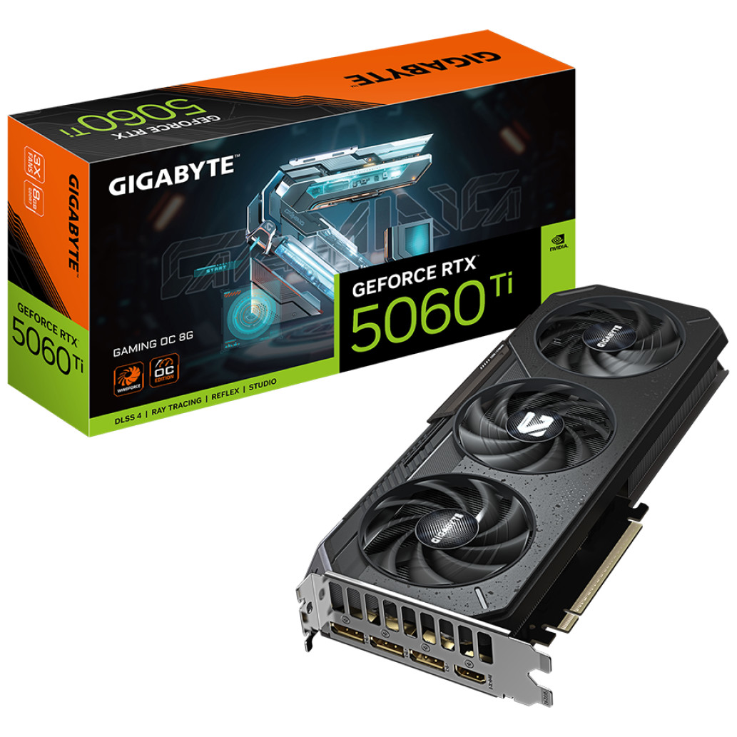 Grafična kartica nVidia RTX5060Ti GigaByte Gaming OC - 8GB GDDR7 (GV-N506TGAMING OC-8GD)