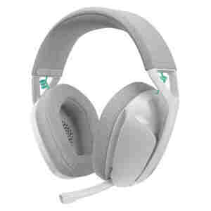 Slušalke brezžične Logitech naglavne z mikrofonom BT/ USB Lightspeed G321 bele USB-C polnjenje Gaming (981-001569)