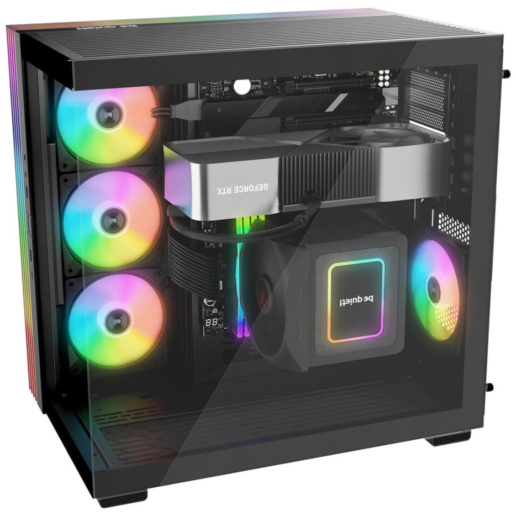 Ohišje Bequiet Light Base 600 LX MidiATX - črna RGB - slika 3