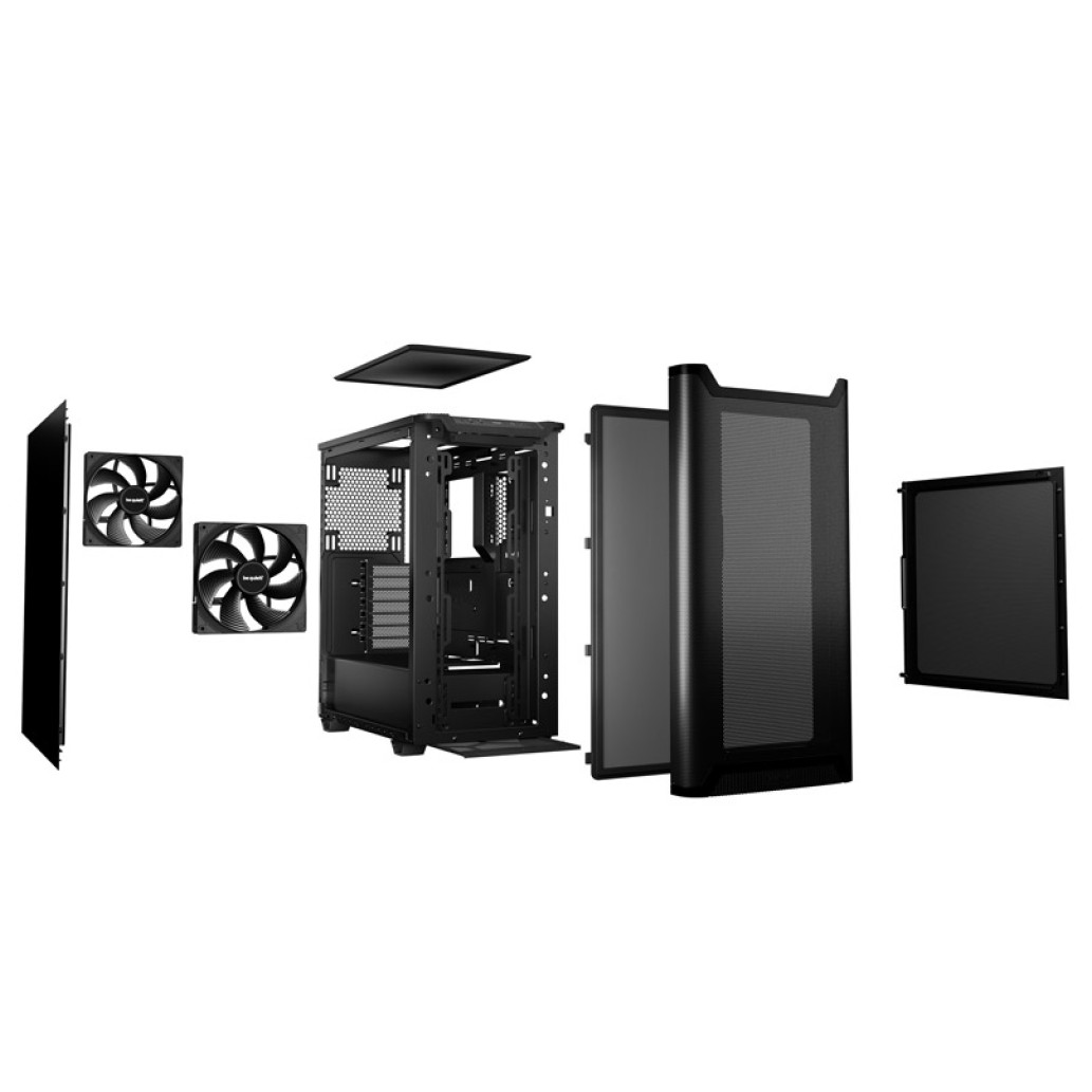 Ohišje be quiet! Pure Base 501 Airflow MidiATX - črna - slika 4