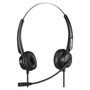 Slušalke žične Sandberg naglavne z mikrofonom RJ9/11 USB črne Headset Pro stereo (126-30)