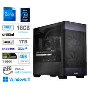 Računalnik MEGA MT S7X WORKSTATION i7-13700F/T1000-4GB/16GB-DDR5/1TB-4.0/750W/Win11Pro/črna
