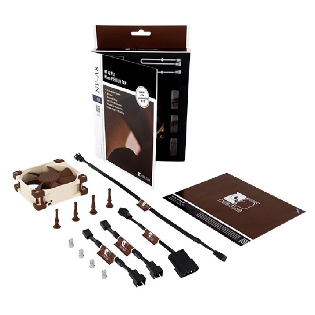 Ventilator Noctua NF-A8-FLX 12V 80x80x25mm rjava (NF-A8 FLX)