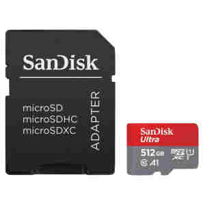 Spominska kartica SDXC 512GB Sandisk Ultra 150MB/s/+adapter (SDSQUAC-512G-GN6MA)