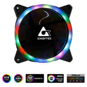 Ventilator Chieftec AF-12RGB 120mm, črna RGB