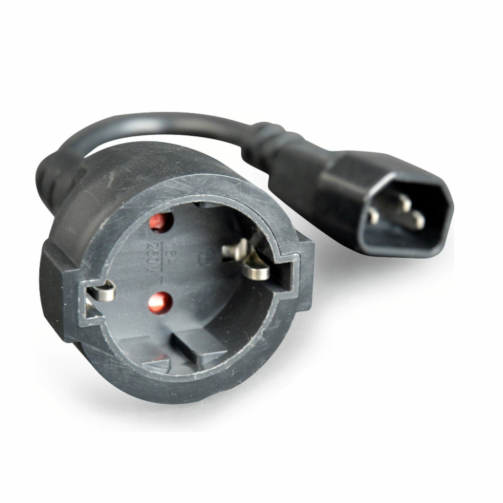 UPS napajalni adapter 220 IEC 320 C14 - SCHUKO (Ž) 0,15m črn Cablexpert /(PC-SFC14M-01)