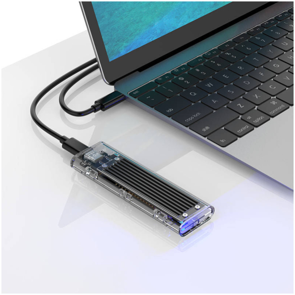 Ohišje za SSD disk M.2 v USB-C PCIe NVMe USB 3.1 Gen2 Type-C Orico - črn (TCM2-C3-BK-BP) - slika 2