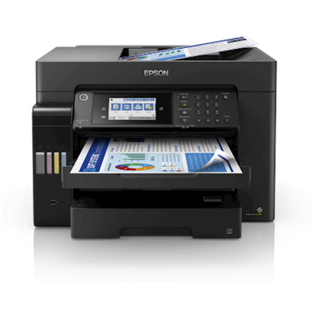 Tiskalnik multifunkcijski brizgalni barvni Epson EcoTank Office Pro A3 15160 A3 duplex tisk duplex skeniranje faks USB LAN WiFi 25ppm (C11CH71402)