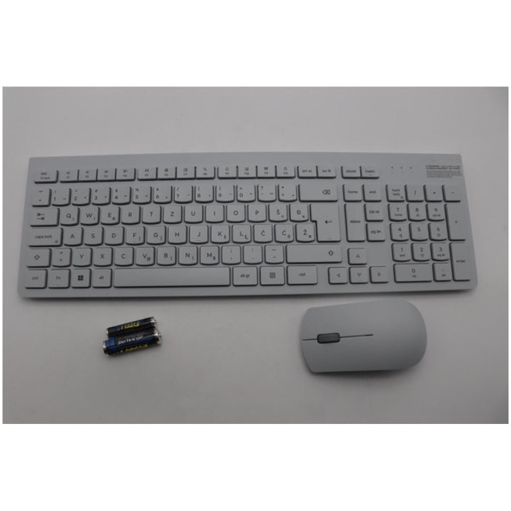 Tipkovnica in miš Lenovo brezžična EOS SLO Cloud Grey low-profile (5KM0U87920)