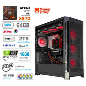Računalnik MEGA TWR S11 R7-9800X3D/RTX5070Ti/64GB-DDR5/2TB-4.0/1050W/Brez OS/črna RGB