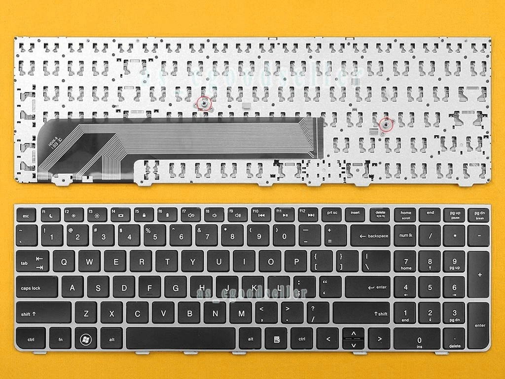 Tipkovnica za HP ProBook 4530s 4535s 4730s US 638179-001 9Z.N6MSV.001 srebrn okvir