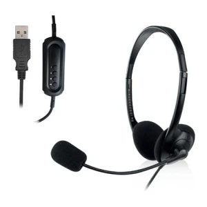 Slušalke Ewent, nadzor glasnosti, mikrofon, USB, EW3568