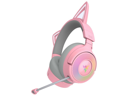 Slušalke Razer Kraken Kitty V3 Pro Quartz, roza