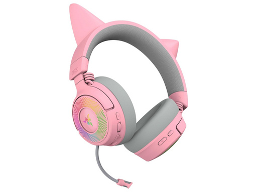 Slušalke Razer Kraken Kitty V3 Pro Quartz, roza - slika 2