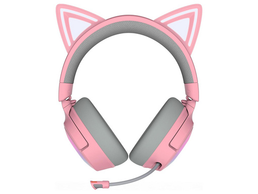 Slušalke Razer Kraken Kitty V3 Pro Quartz, roza - slika 3