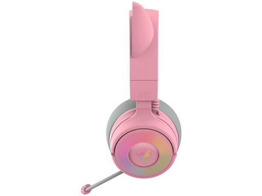 Slušalke Razer Kraken Kitty V3 Pro Quartz, roza - slika 4