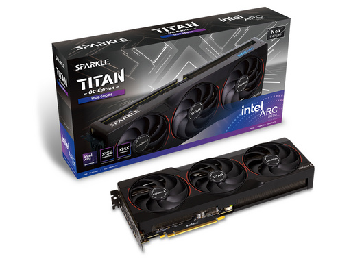 Grafična kartica Intel ARC B580 TITAN Nox OC, 12GB GDDR6, PCIe 4.0, 3xDP, 1xHDMI, Sparkle