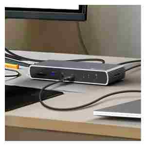 IcyBox IB-DK4012-CPD USB-C priklopna postaja 9v1 s Power Delivery 100W