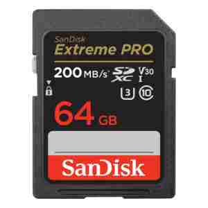 SANDISK EXTREME PRO 64GB SD, 200MB/s