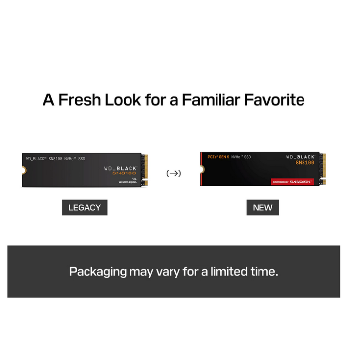 SanDisk 1TB WD Black SN8100 M.2 2280 PCI-e 5.0 NVMe 2.0 SSD disk