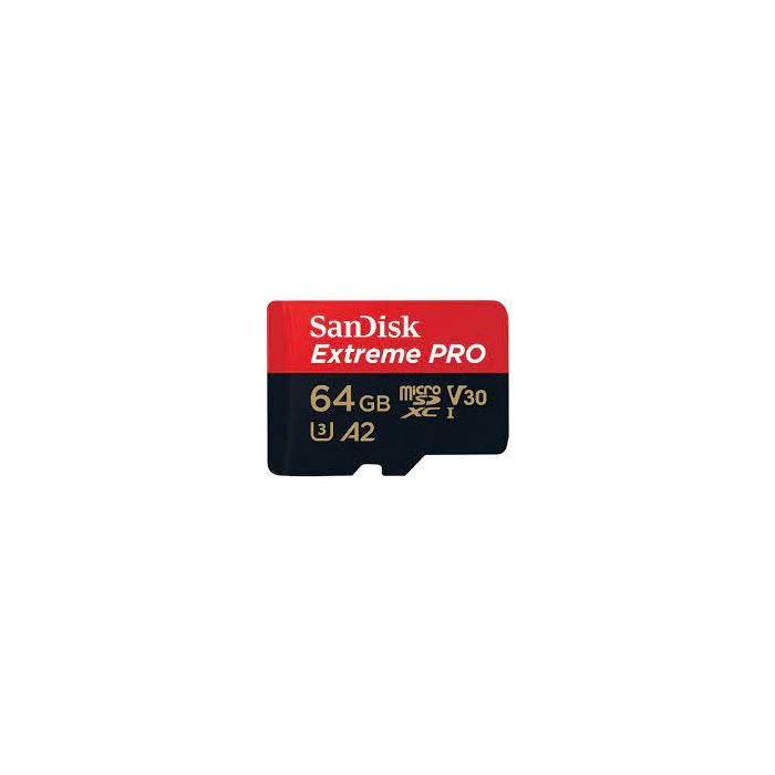 SanDisk Extreme PRO microSDXC 64GB + SD Adapter do 200MB/s & 90MB/sA2 C10 V30 UHS-I U3 - slika 2