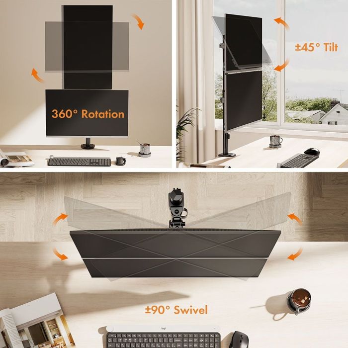 VonHaus dvojni namizni nosilec do diagonale 32 vertikalen - slika 4