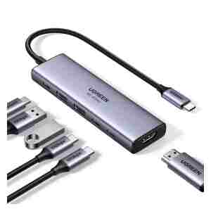 Ugreen 6v1 priklopna postaja s 100W PD USB-C vhodom