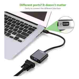 Ugreen Mini Display Port na VGA Converter črn 15cm - box
