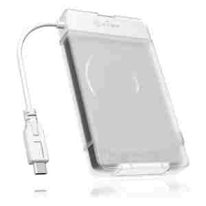 IcyBox IB-AC703-C USB-C 3.2 transparentno ohišje za 2,5 HDD in SSD diske