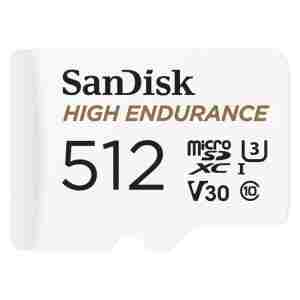 SanDisk 512GB High Endurance microSD Class 10 U3 V30 spominska kartica z adapterjem