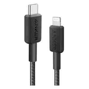 Anker 322 USB-C to Lightning pleten kabel 1,8m črn