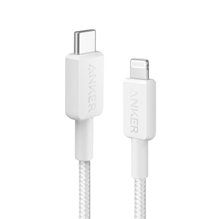 Anker 322 USB-C to Lightning pleten kabel 0,9m bel