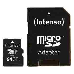 Intenso 64GB microSDXC UHS-I Class 10 Premium spominska kartica