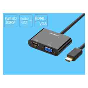 Ugreen HDMI na VGA+HDMI adapter črn - box