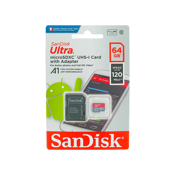 SanDisk 64 GB Ultra microSDXC UHS-I spominska kartica - slika 3