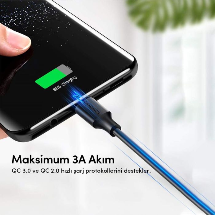 UGREEN USB A 2.0 na USB-C kabel 2m (črn) - polybag - slika 5
